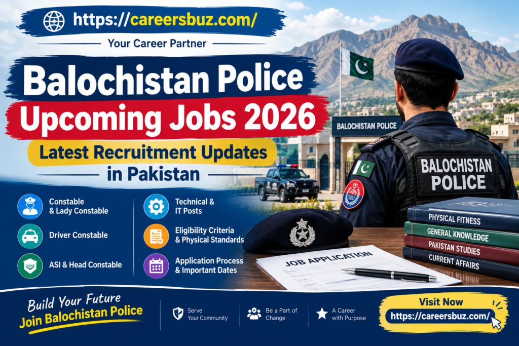 Balochistan Police Upcoming Jobs 2026